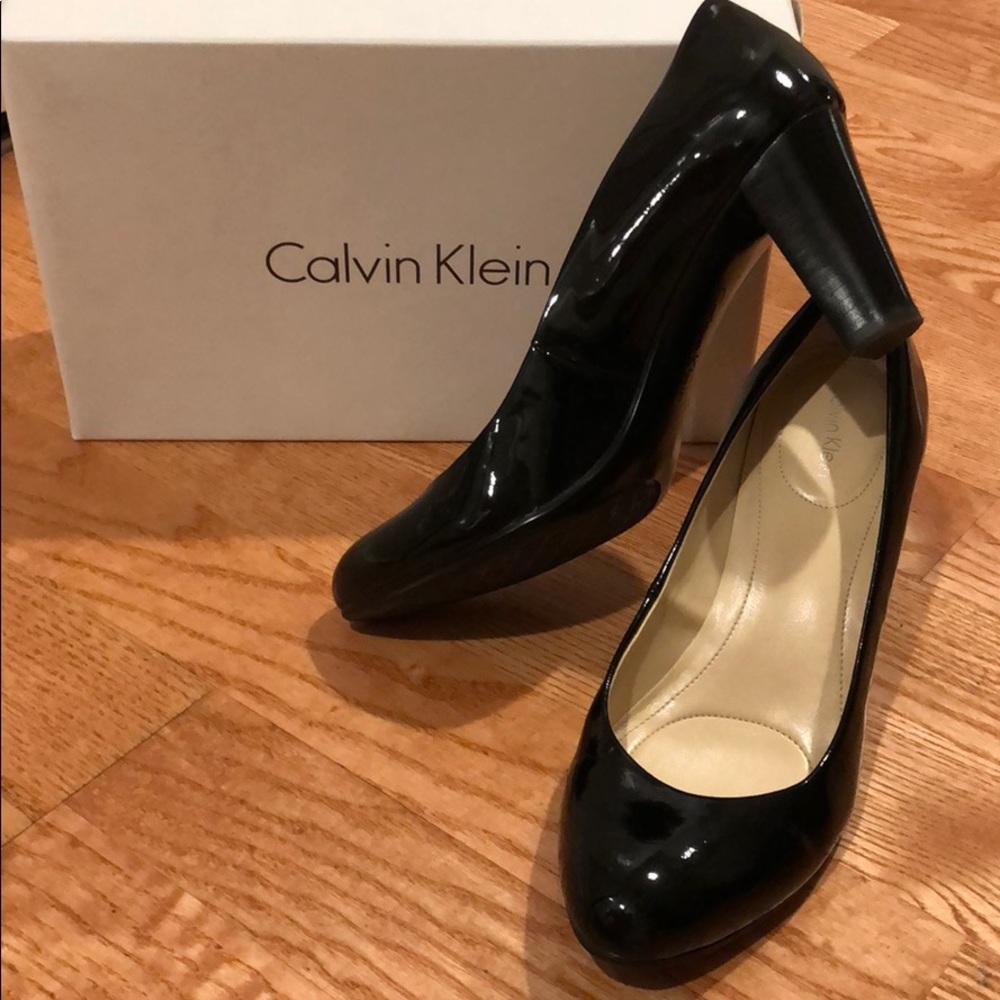Calvin Klein Black Pantern Heels